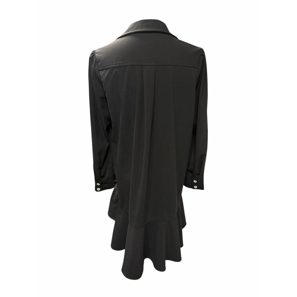 Tuckernuck Pomander Place Black Crepe Callahan Shirt Dress - Picture 6 of 8